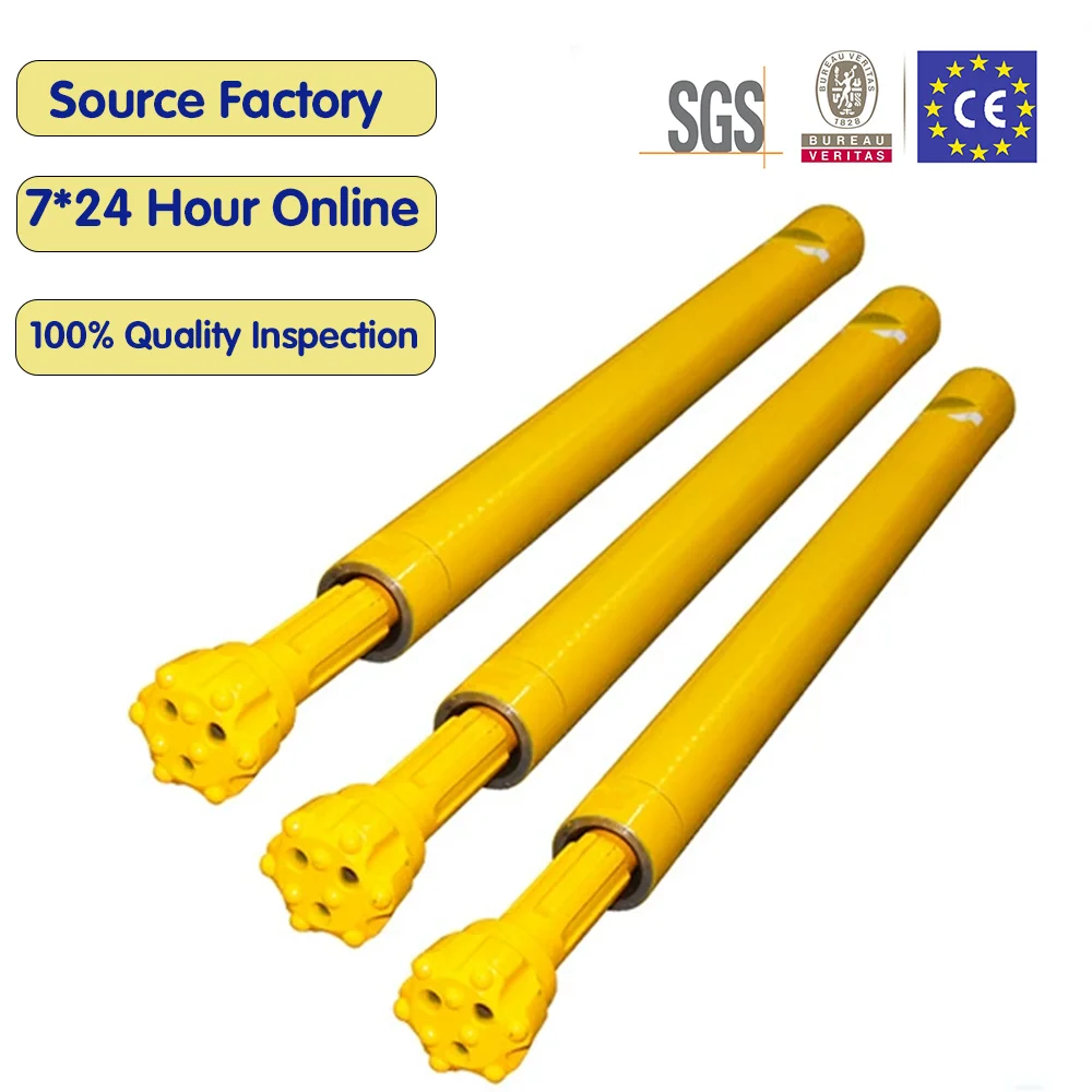 New Design Heavy Duty Welding Retractable DTH Hammer Bit For Well Drilling Drilling Tool 65-130mm Hole Dia. 0.5-2.1MPa Air