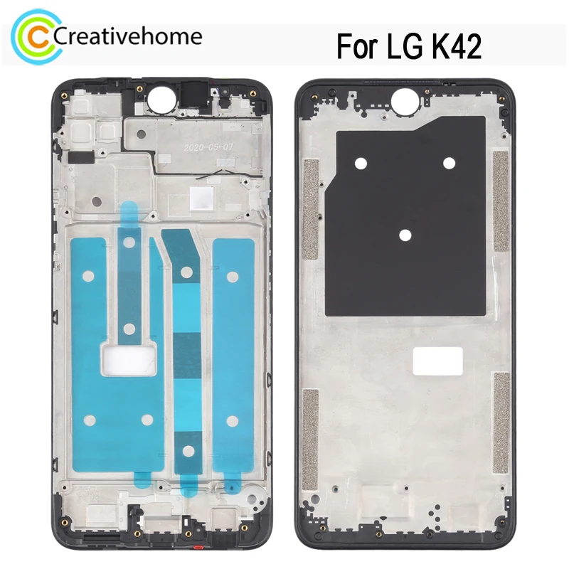 For LG K42 Front Housing LCD Frame Bezel Plate For LMK420 LM-K420 LMK420H LM-K420H LMK420E LM-K420E LMK420Y LM-K420Y