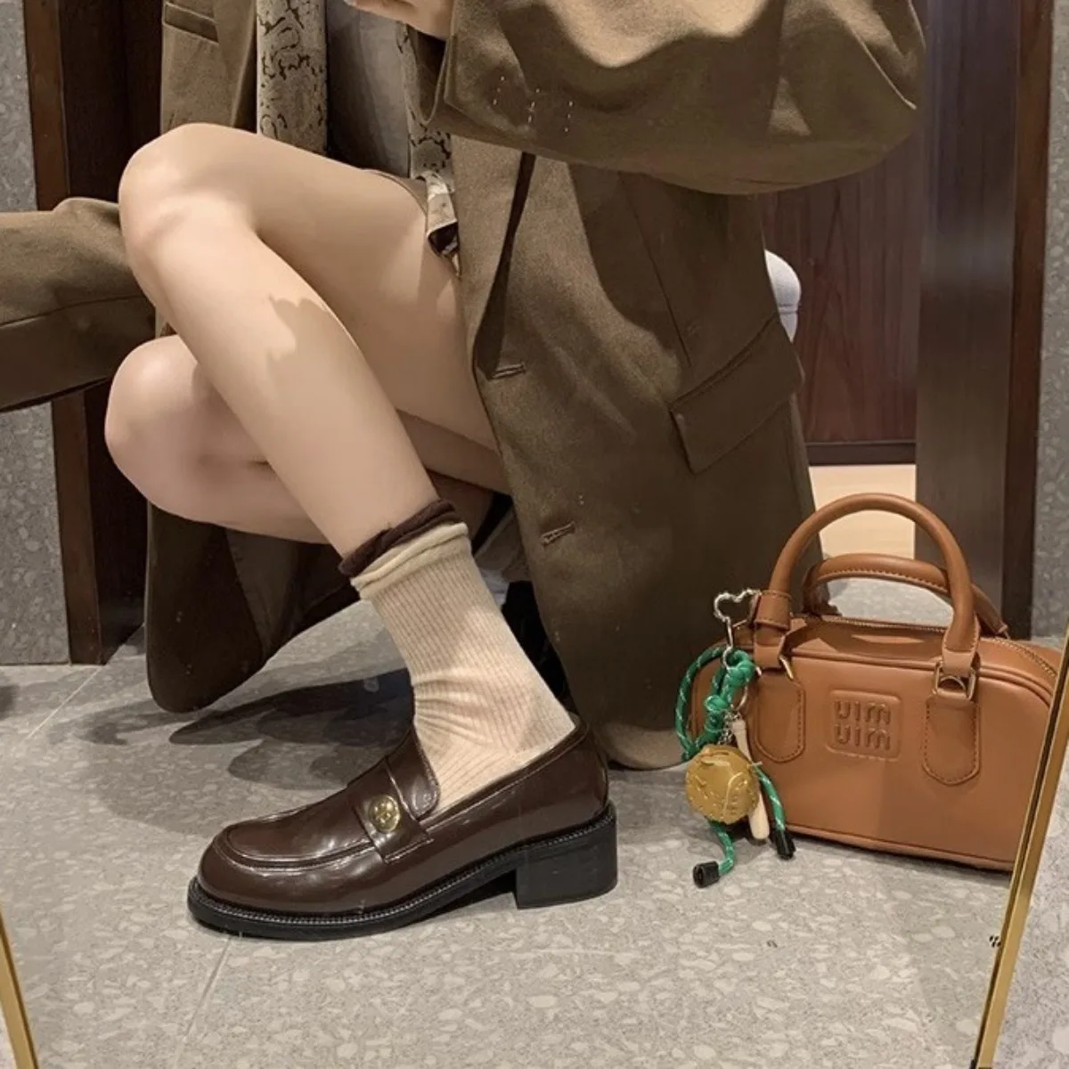 

British Style Women's Slip-On Loafers - No Foot Tiredness Height-Enhancing Shoes, New Style for Daily & Office Wear All Season