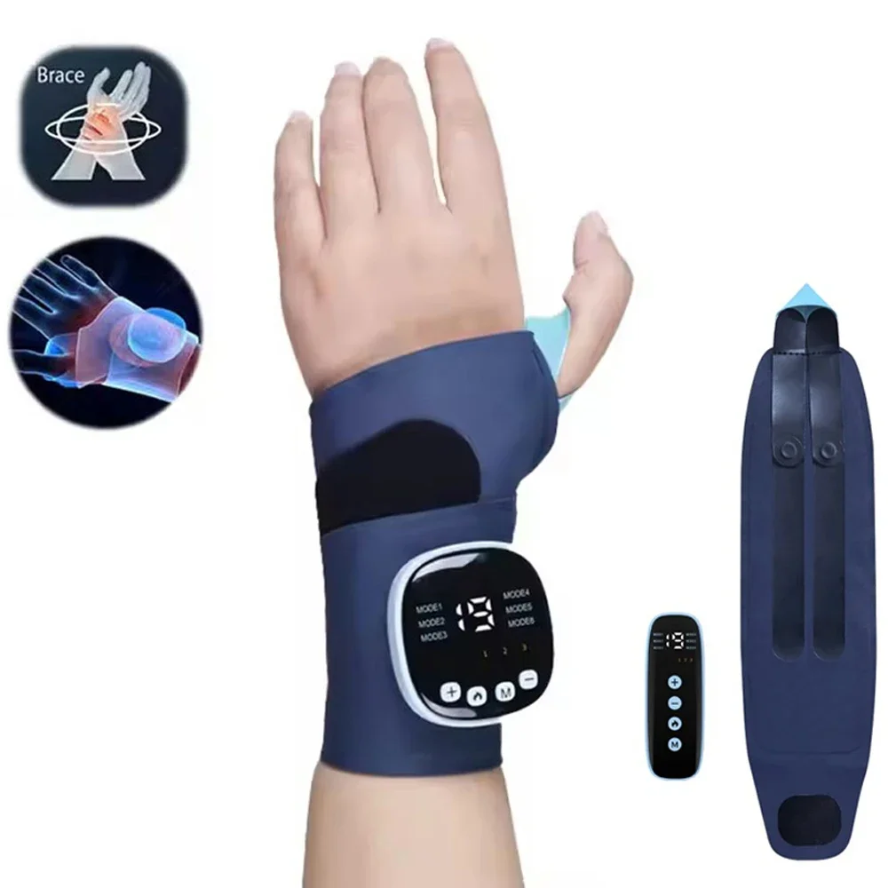 

Cordless Wrist Massager USB Rechargeable Wrist Brace Wrap with Massage for Wrist Carpal Tunnel Fatigue Relief for Home Office