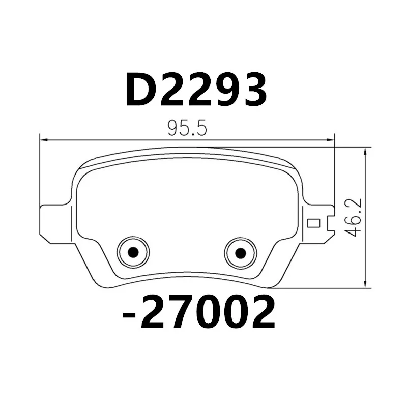 Rear Brake Pads -27002 Are Suitable For Lifan Mabwell/Xuanlang/Swei X7/Mustang Spica/Auto Parts Ceramic Brake Pads