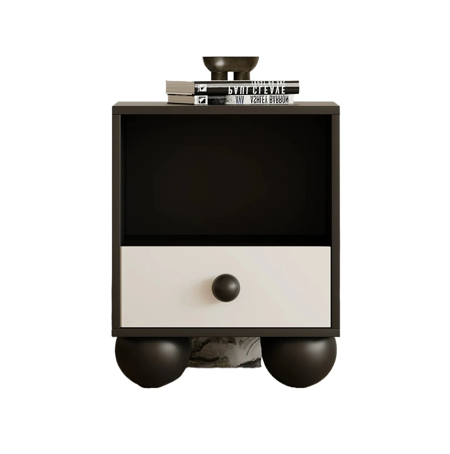 LMM home bedroom small bedside storage cabinet retro bedside cabinet