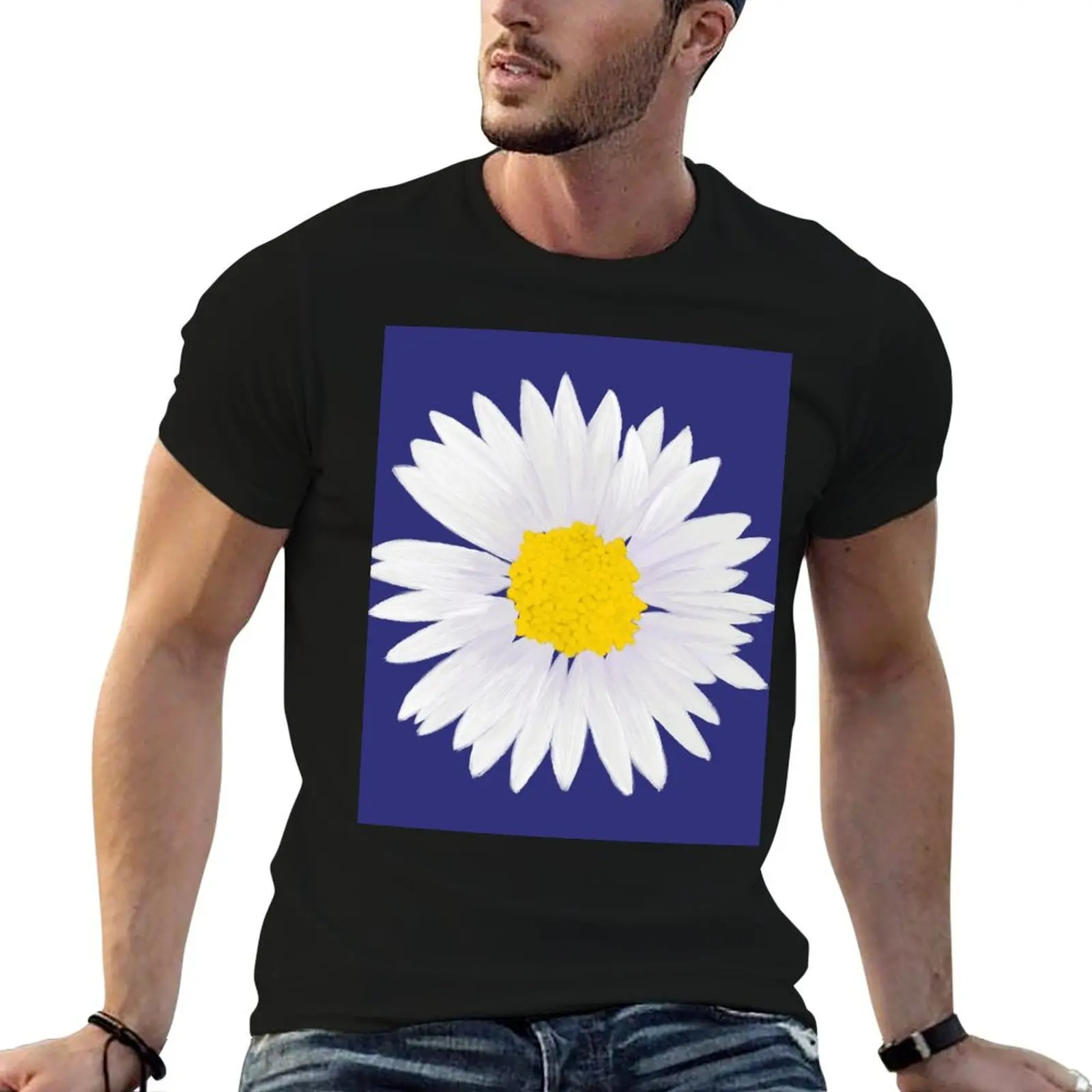 Daisy Ready T-Shirt Vintage Print Crew Neck Tee