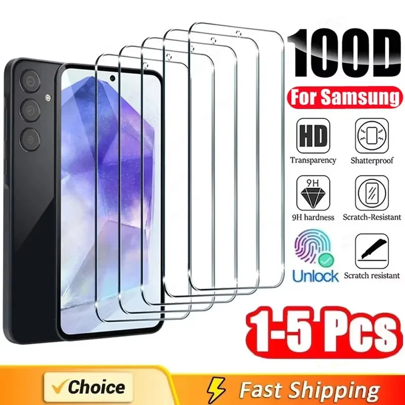 

Tempered Glass For Samsung A56 5g A55 A35 A26 A54 A25 A16 A53 A06 A36 A73 A34 Screen Protector for Galaxy S25 S24 Ultra S23 FE