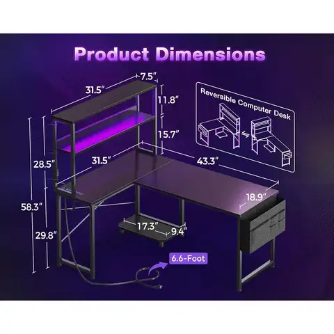 10 best sales L-format skrivbord - №5