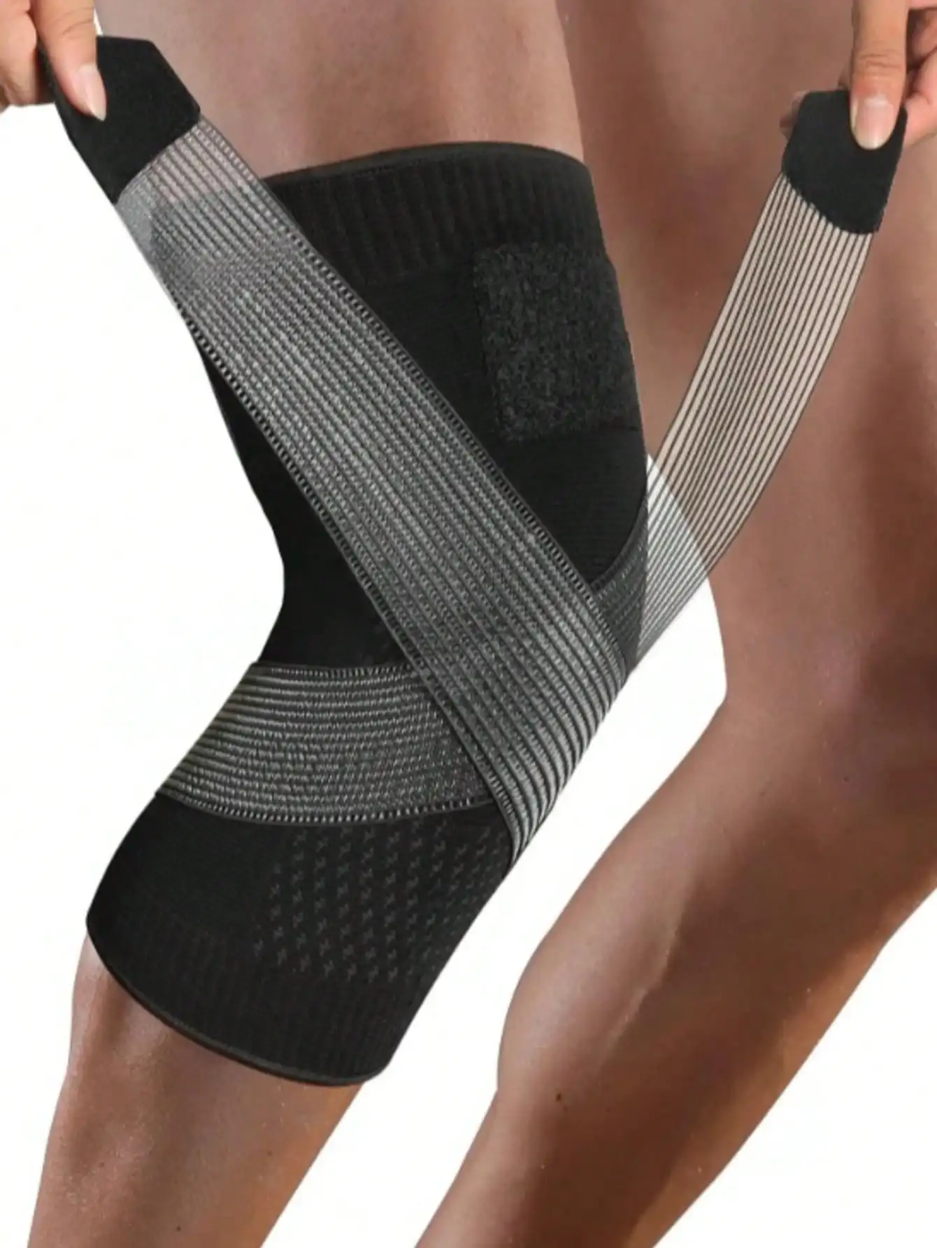 

1pc Unisex Basic Compression Knee Support Brace, Suitable For Fitness, Running, Gym, Weightlifting And Other Scenarios