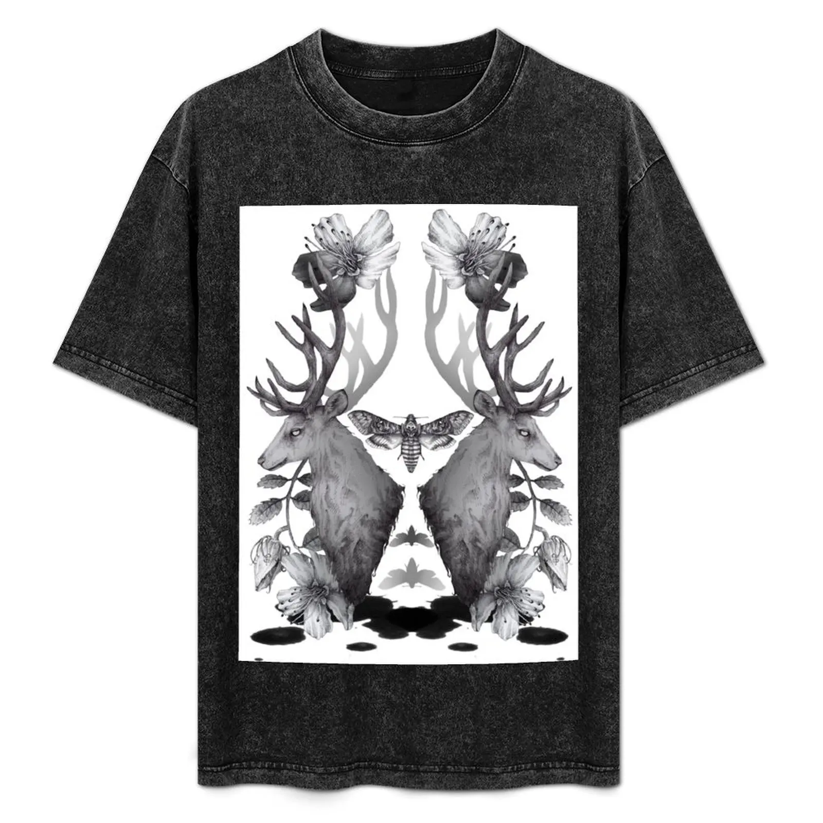 

Hannibal Inspired Illustration Stags T-Shirt Construction Work Tee Shirt