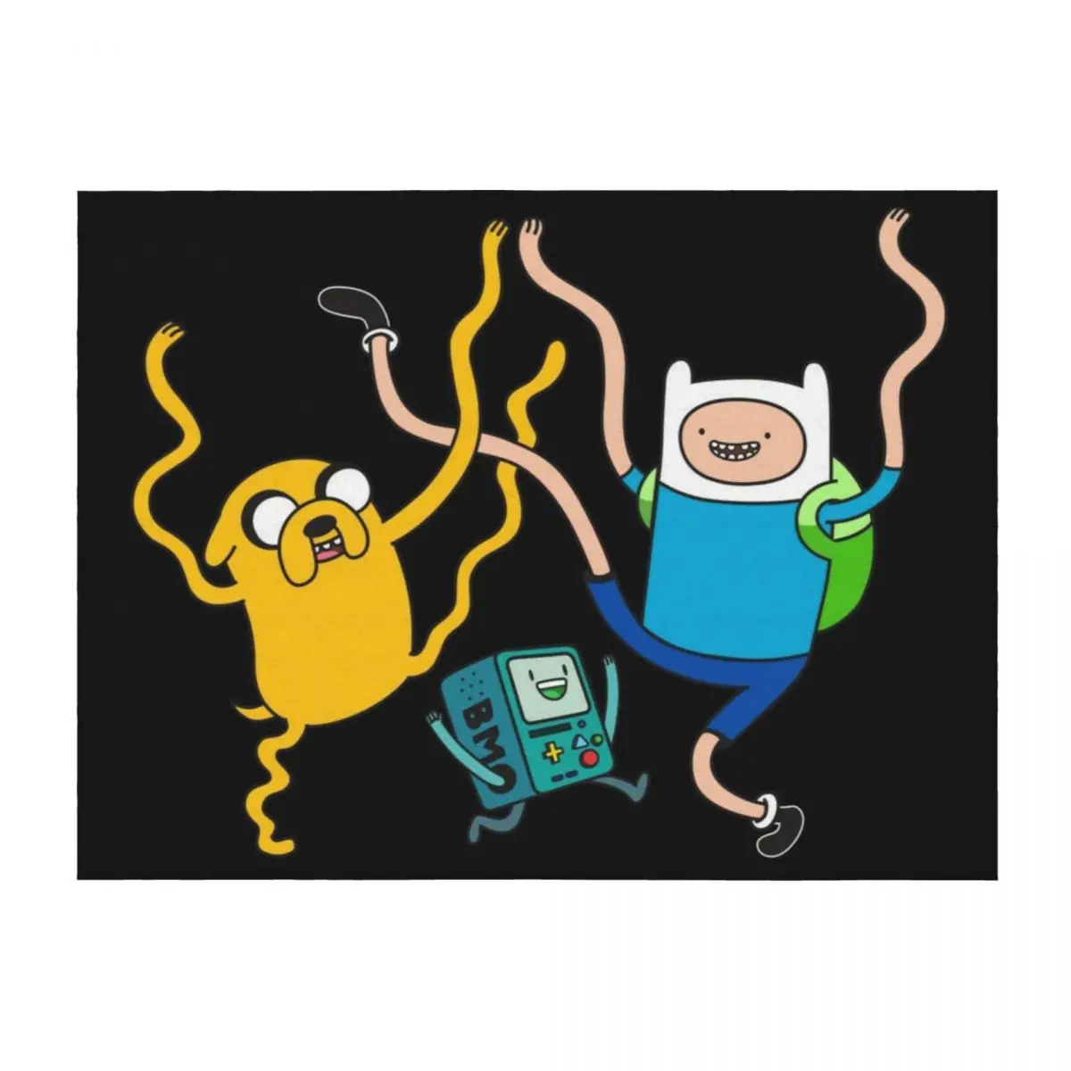 

Finn Jake BMO Party Throw Blanket Flannel Decorative Throw Sleeping Bag decorative Blankets