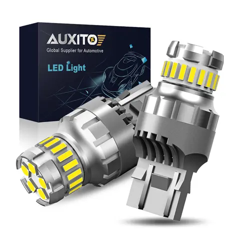 AUXITO LED 전구 6500K 화이트, Lada Opel 자동차 주차 위치 조명, DRL 주간 주행 램프, T20 LED W21/5W 7443 7440 W21W, 2 개