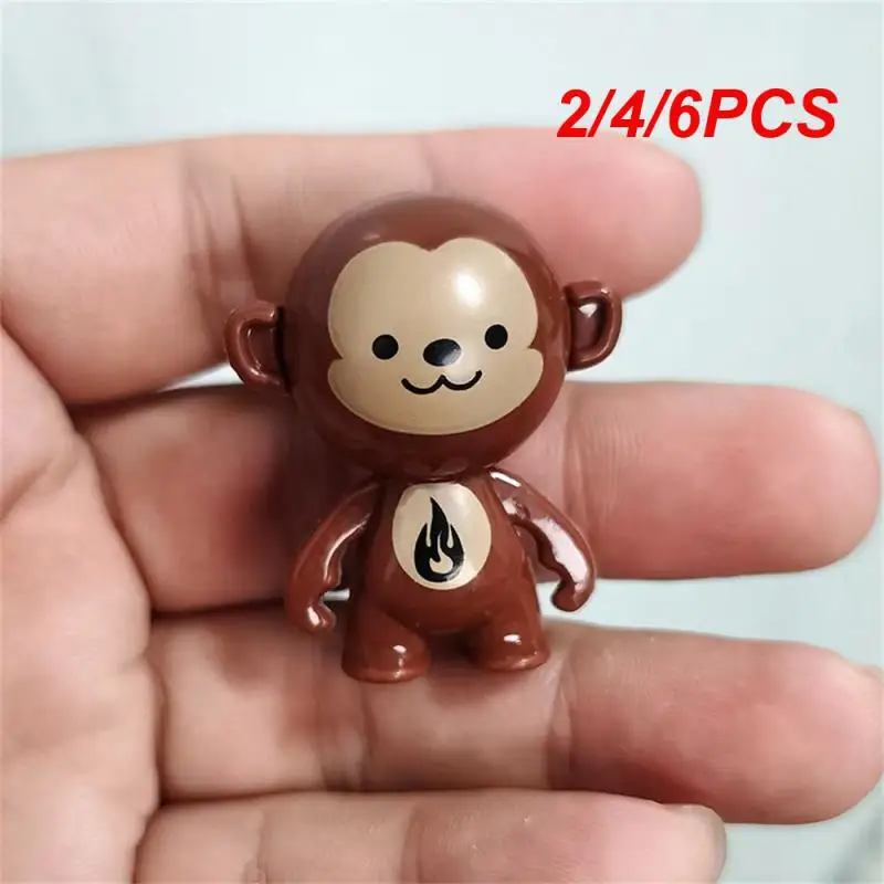 

2/4/6PCS Ornaments Gifts Monkey Safety Cute Home Furnishing Toy Durable Child Mini Small Brain Game Tumbler Portable Simple