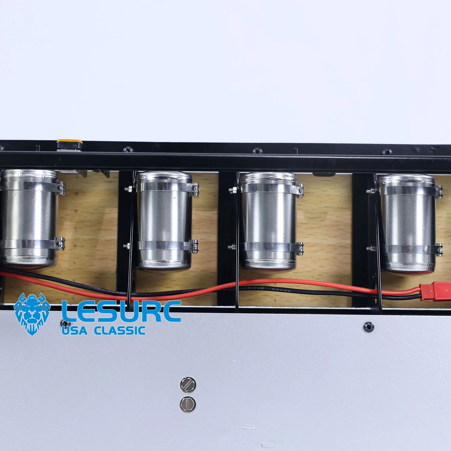 Metal LESU Trailer W/ Electric Hydraulic Lifting Light System For 1/14 Model RC Dumper Tractor Car Toys Assembled Painted Parts