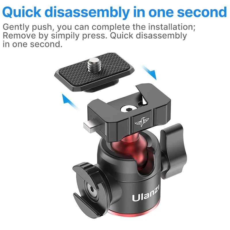 Ulanzi Universal for Gopro SLR Camera Smartphone Quick Release Plate Clamp Quick Switch Kit Tripod Monitor Mount Adapter