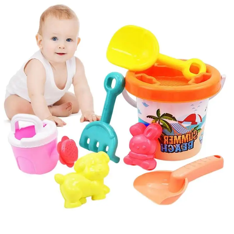 Beach Toys For Kids 8 Piece Sand Toys Toddler Sandbox Toys Bucket And Shovel Set