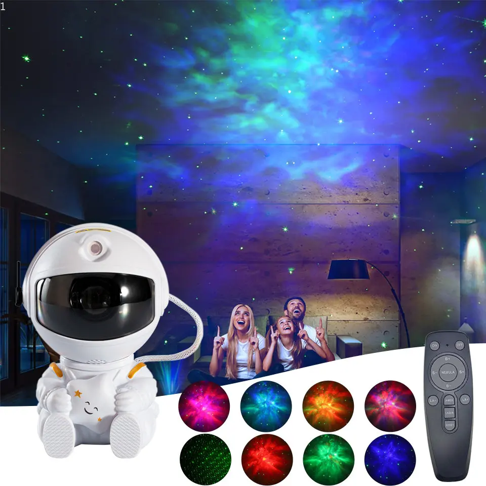 Astronaut Galaxy Projector Night Light Gift Starry Sky Star USB Led Bedroom Night Lamp Child Birthday Decoration Remote Control