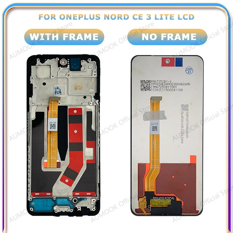 Wyświetlacz LCD do OnePlus 1+ Nord CE 3 Lite CPH2467 CPH2465 Ekran Dotykowy Digitizer Zestaw LCD Części Zamienne z Ramką — zdjęcie produktu 6
