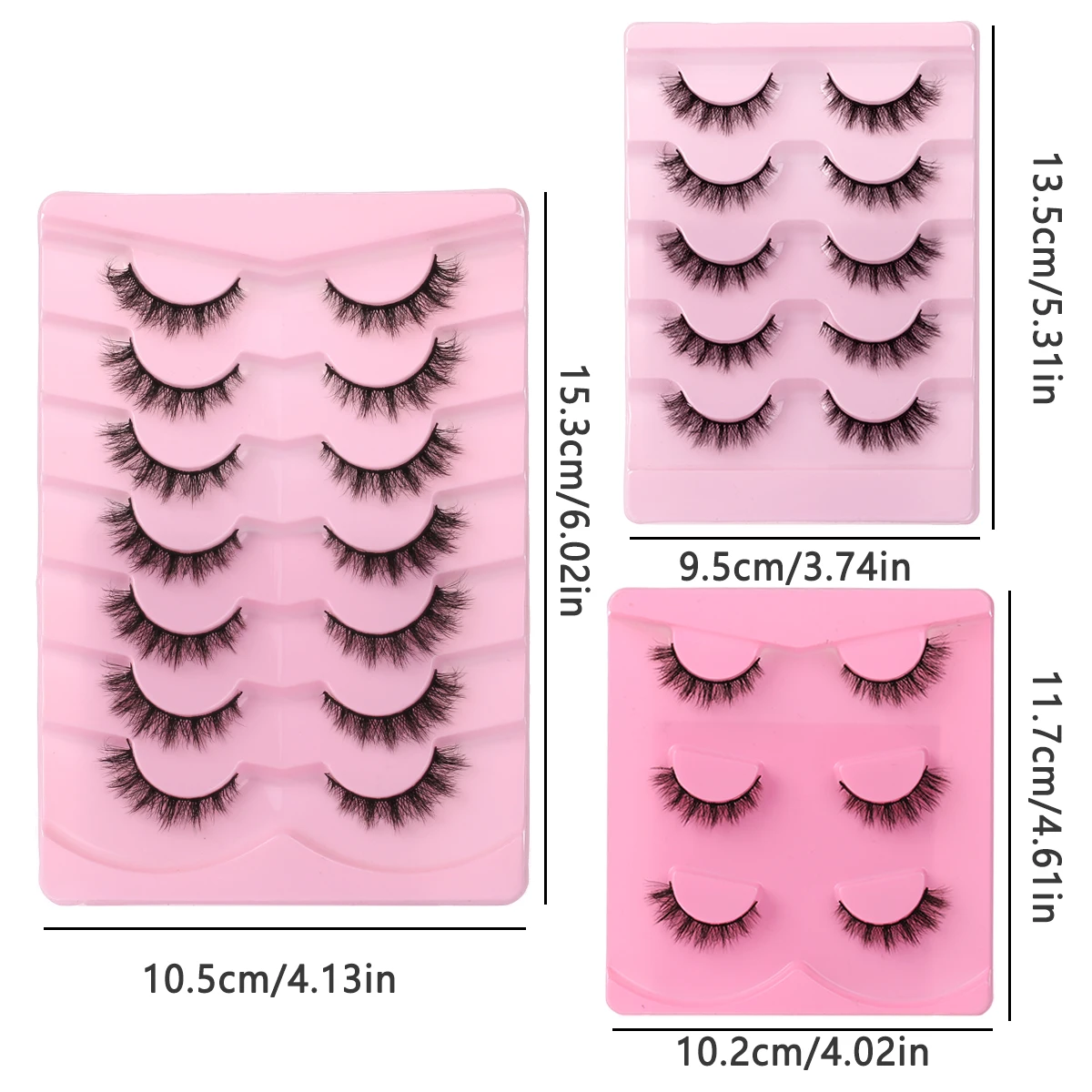 SEXYSHEEP Cat Eye nepwimpers Natuurlijke look Lange Manga-wimpers, cospaly Pluizige 3D-wimperaccessoires Faux nertsenwimpers
