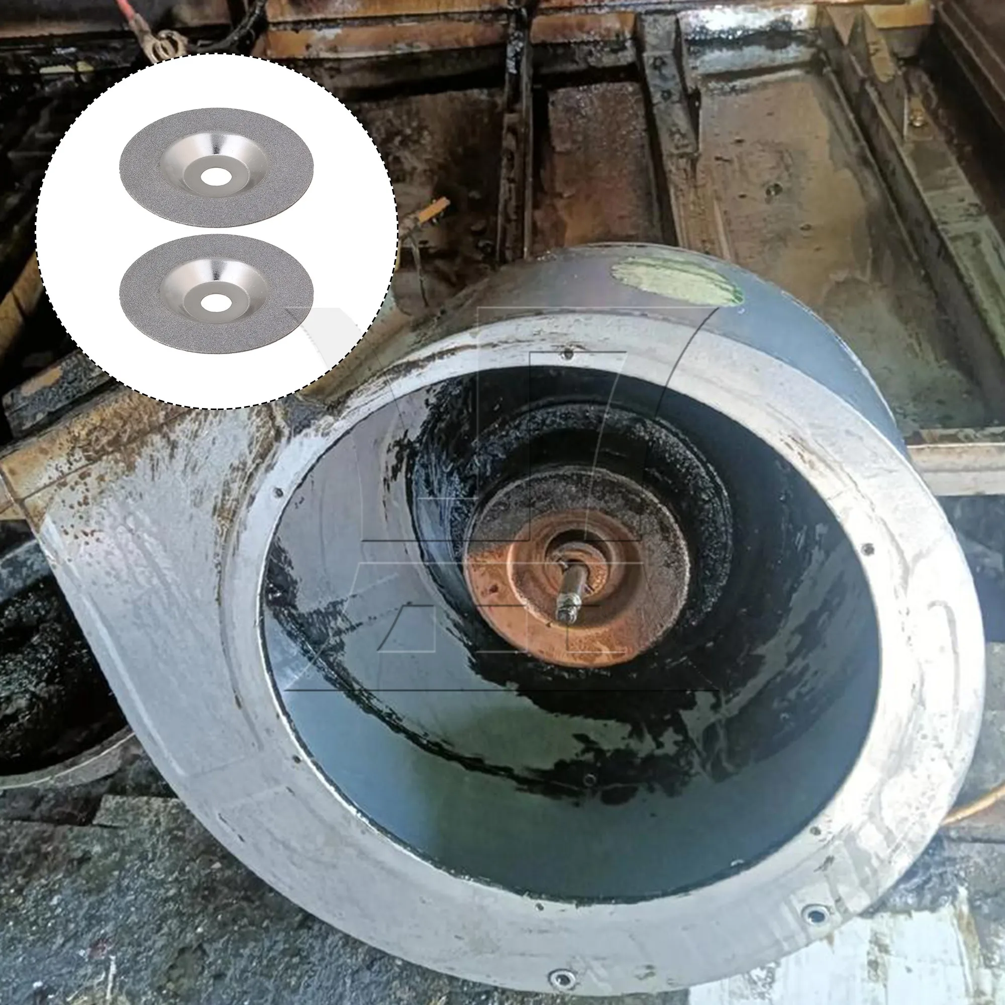 CNBTR 2Pcs 4 Inch Grinding Disc Wheels for Granite Marble Stone Gemstone Polishing Grinding