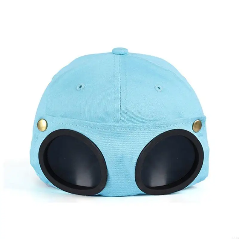 Baseball Hat Baseball Hat with Goggles Sunglasses Curved Visor Hip Hop Hat 6XDA