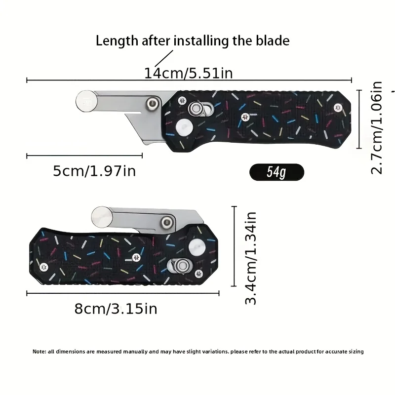 1 szt., 4 opcje kolorystyczne, Różowy nóż w kształcie pączka, Nóż składany, Nóż kieszonkowy outdoorowy, Kompaktowy i wykwintny design