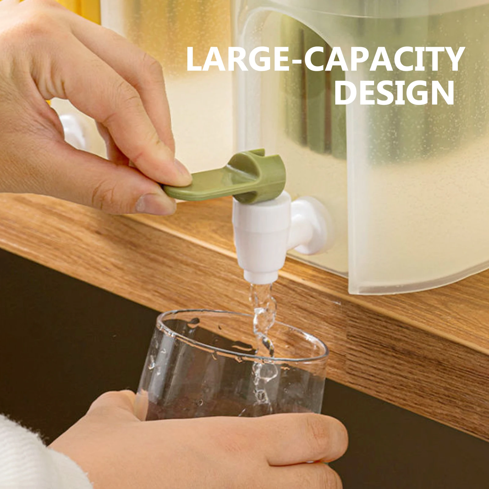 

1 шт., большой емкости, холодный чайник, термостойкий безопасный кувшин для воды с краном для сока, чая, напитков, кухни, домашнего использования, холодильника