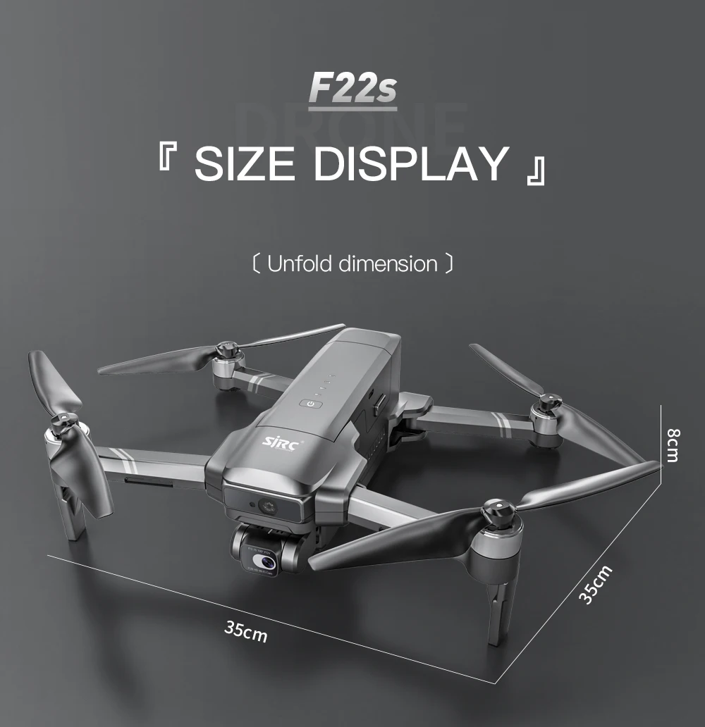 F22S 4K Pro Drone With Camera Obstacle Avoidance 3.5KM 2-axis EIS Gimbal 5G WIFI GPS Quadcopter Professional RC Drone