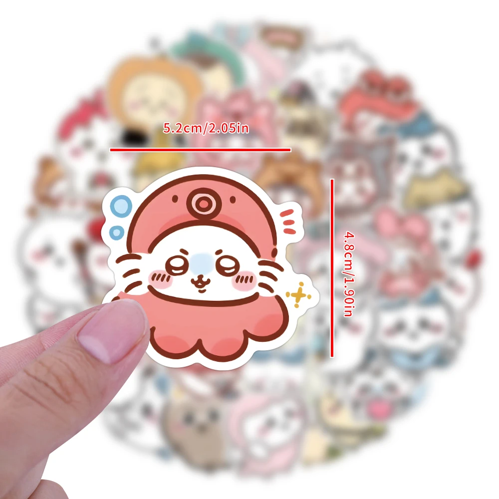 60pcs Cartoon Chiikawa Stickers Laptop Phone Case Luggage Notebook Guitar DIY Graffiti Cute Jiikawa Decal Sticker Kids Toy image 3