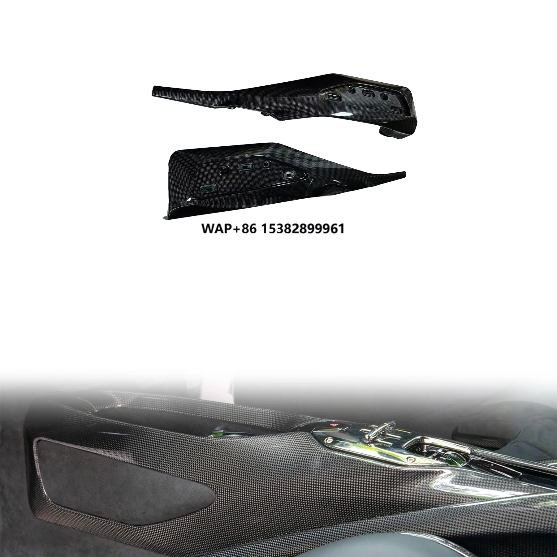 Ferrari sf90 oem estilo peças de automóvel fibra carbono seco acessórios automotivos interior do carro painel controle central mudança ferrari sf90