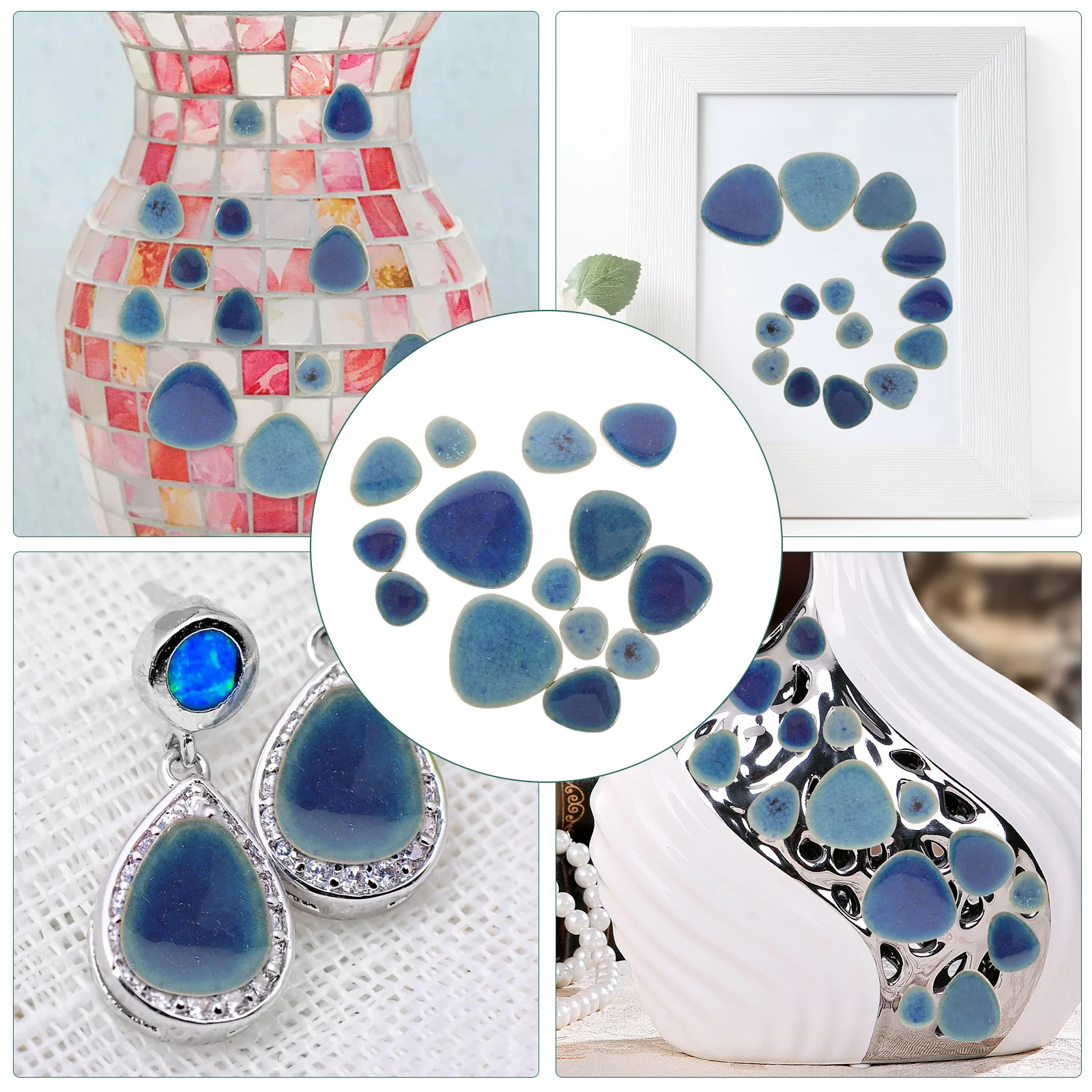 

3 Bags Ceramic Tile Accessories Small Tiles Craft Ceramics Crafts Supplies Crafting
