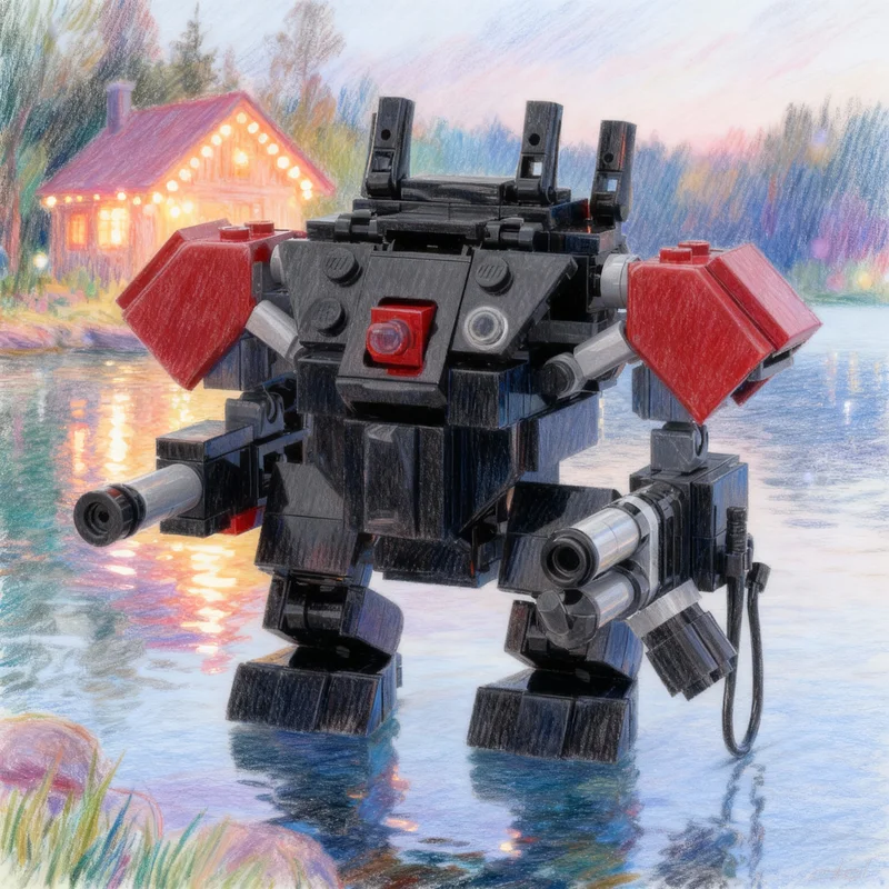 

252pcs MOC Helldivers 2 Hulk Bruiser Model Building Blocks DIY Gift Creative Collectible Display Decor Premium Adult Kids Desk