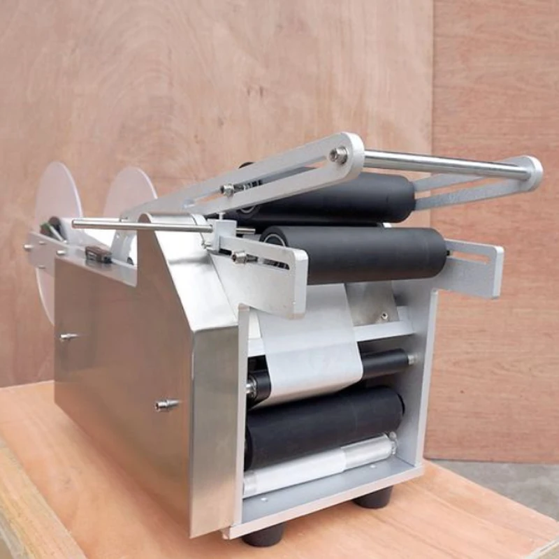 Semi Automatic Flat Surface Labeling Machine Square Bottle Top Label Applicator Flat Product Labeler Equipment
