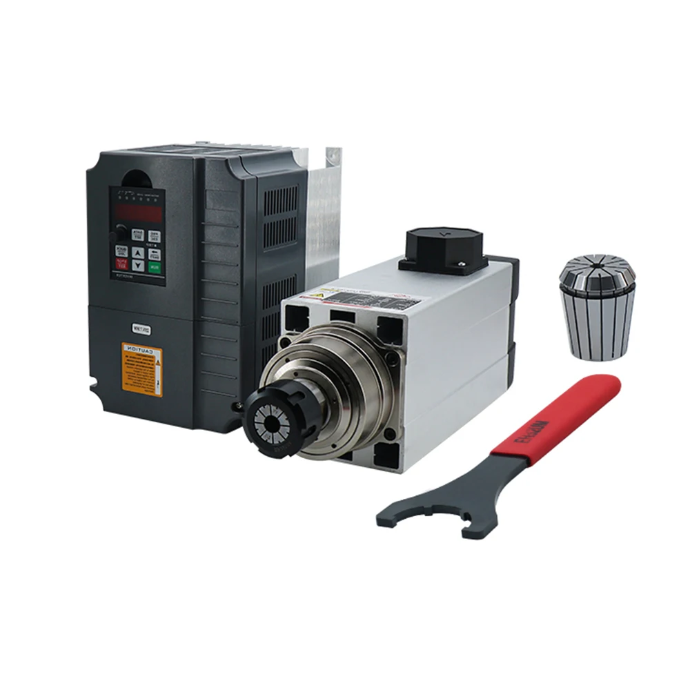 HLTNC Spindelmotor Cnc 6KW ER32 18000 rpm 220 V/380 V luchtgekoelde Spindel Match met 7.5kw VFD voor CNC Router