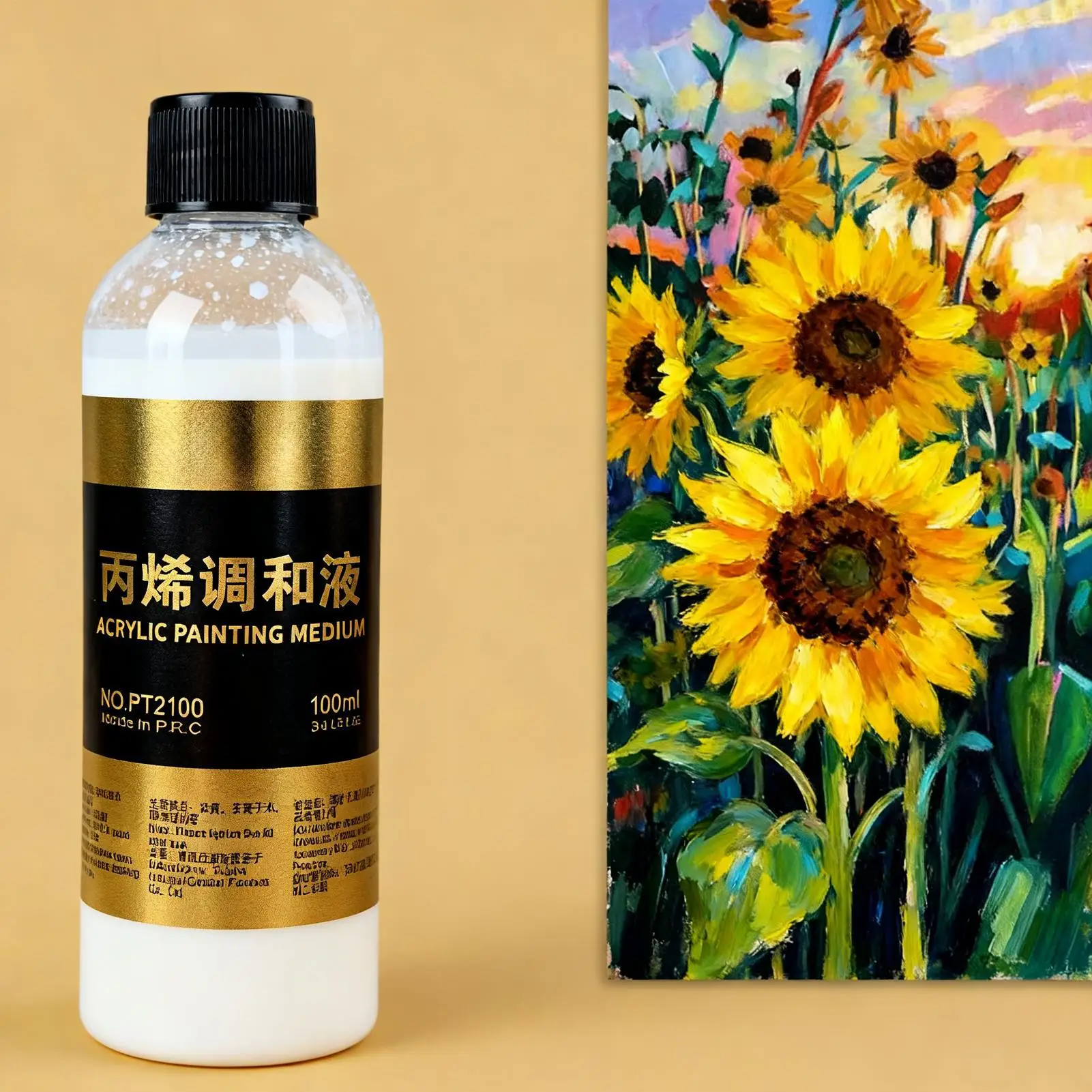 Multi-purpose Acrylic Paint Diluting Liquid 100ml No irritating odor Pigment media flow aid for family handicraft creation