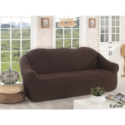 Karna Home Strech 3 Personality Cotton Seat Sofa Cover Brown