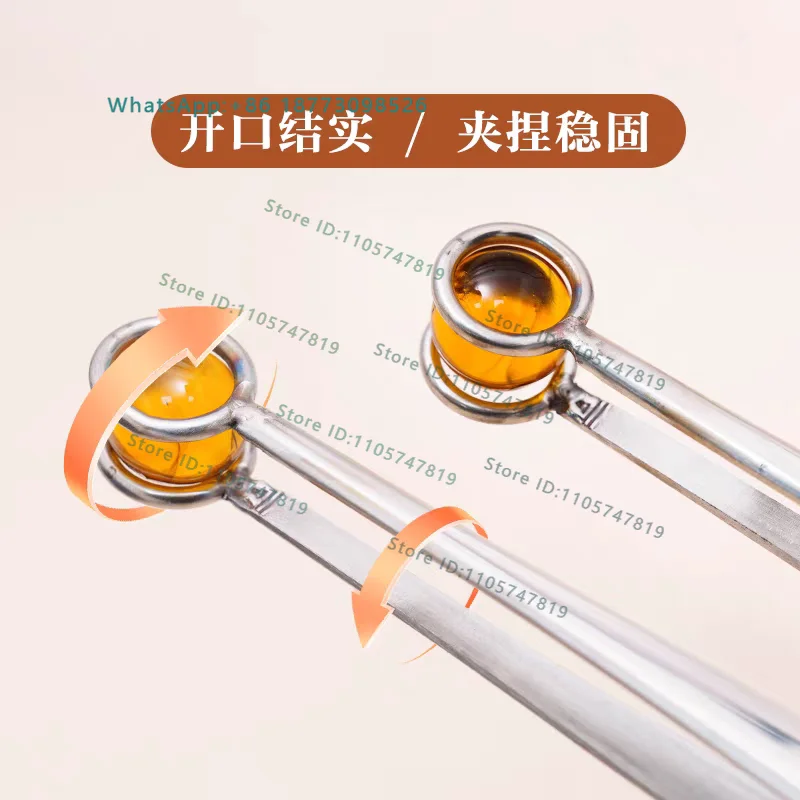 （1PCS）Glass burning tool, lamp, work ball clamp, tweezers, stainless steel