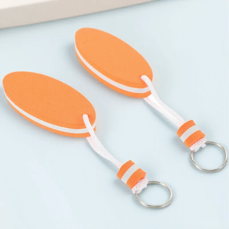 

2pcs Eva Floating Keyring Water Buoyant Keychain For Kayak Canoe Boating Swimming Beach Outdoor Sports Gift Orange