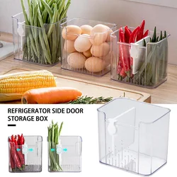 Kitchen Fridge Organizer,Food Storage Containers,Egg Storage Box,Fridge Side Door Storage Box for Vegetables Fruit Beverages