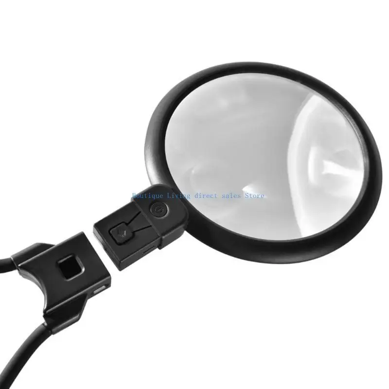 

Rechargeable Magnifier with Large Viewing Area LED Illuminates Magnifier Neck Strap & Stand for Readers and Craft