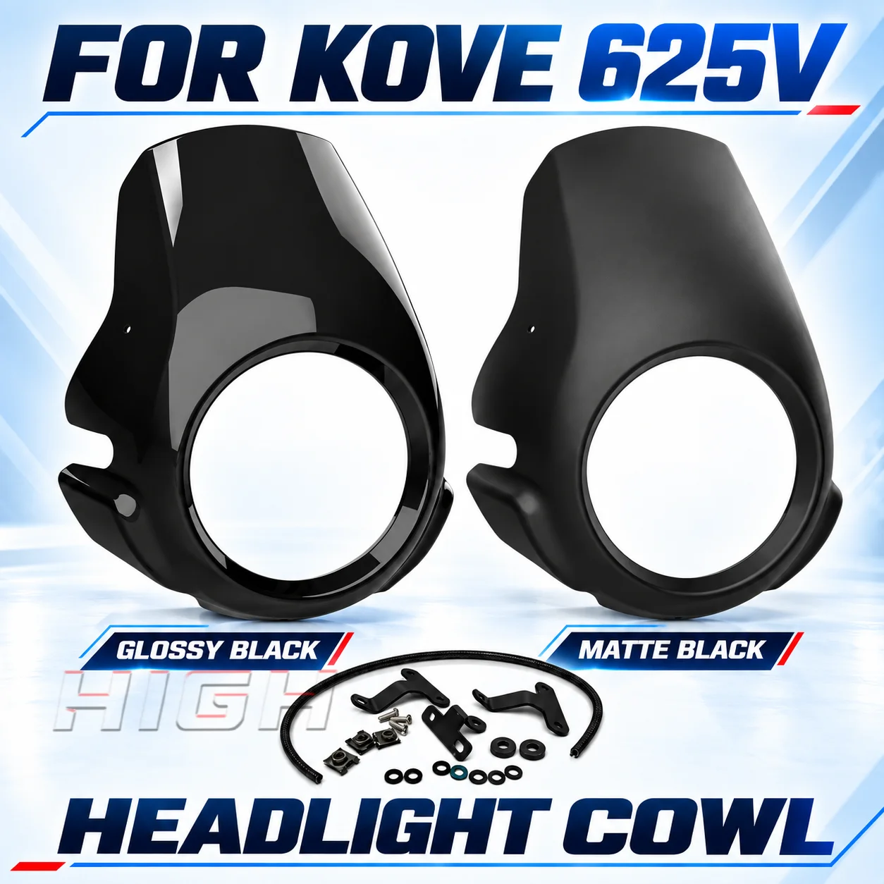 Fit For KOVE 625V 625V Modified Head Fairing Cowl Front Headlight Mask Wind Deflector