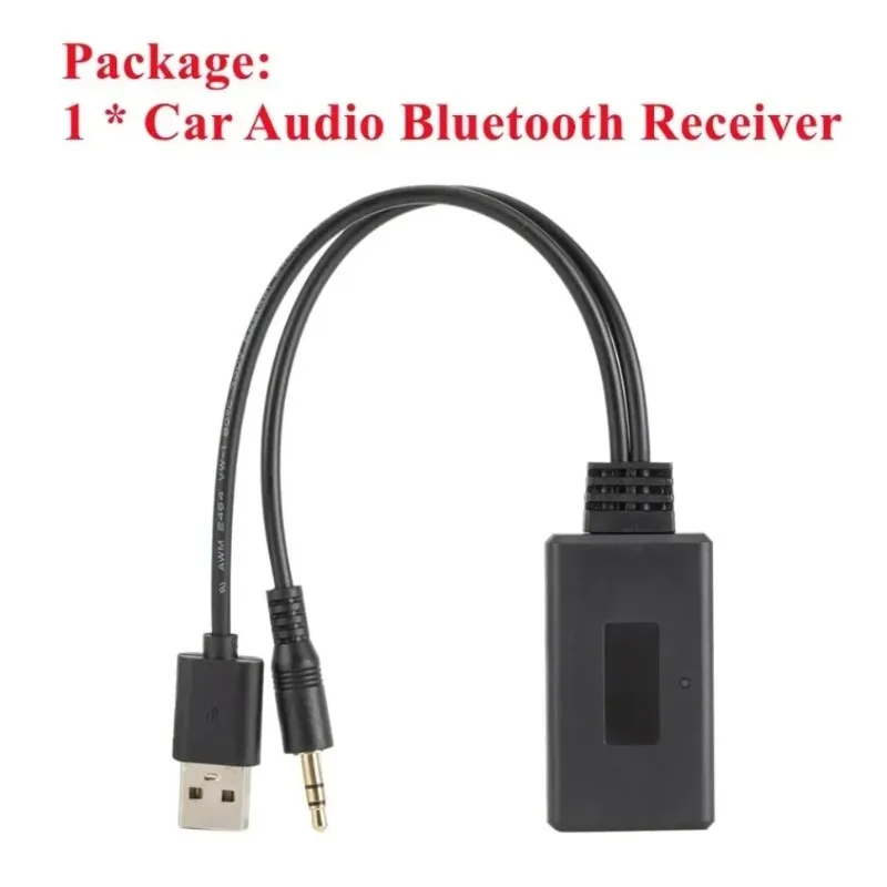 بلوتوث 5.0 محول سيارة استقبال الصوت اللاسلكي USB AUX 3.5 مللي متر العالمي في السيارة مشغل موسيقى نظام صوت ستيريو للمركبات