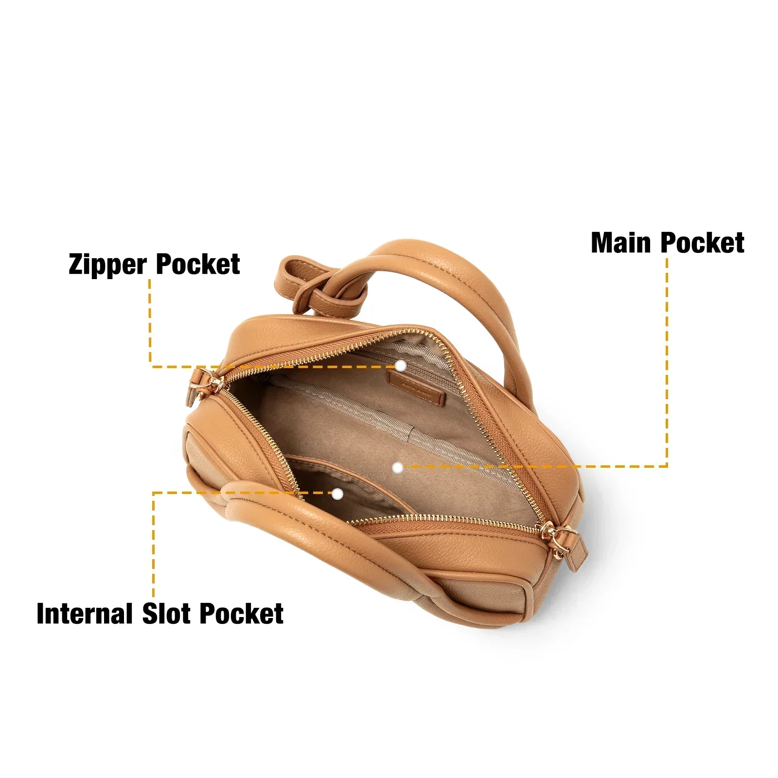 TOUTOU Women Bowling Bag Mini Replica Litchi Pendent Shoulder Strap Designer Brand Crossbody Cosmetics Handbag Christmas Gift