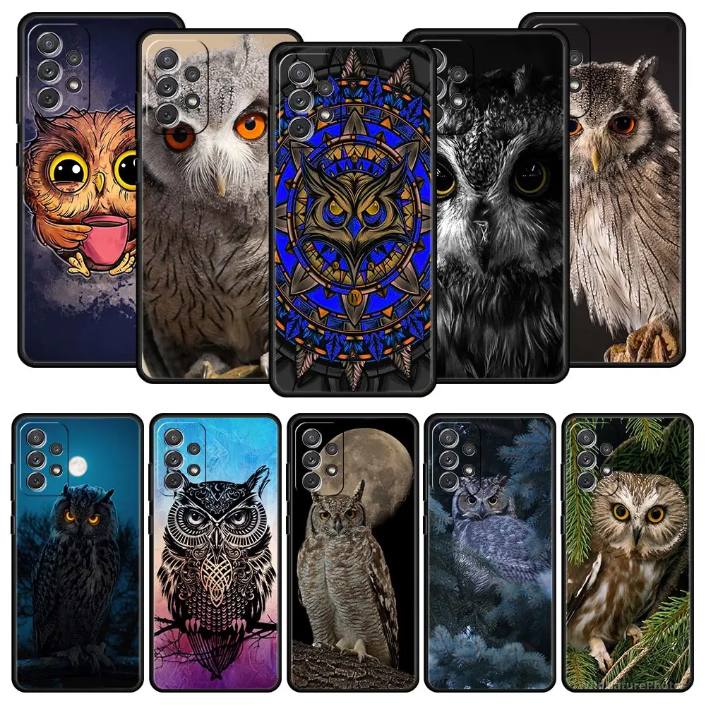 

Cartoon Girl Gifts Lovely Owl Phone Case For Samsung A13 A51 A71 A41 A31 A21S A11 A03S A12 A32 A52 A22 A23 A33 A53 A73 5G Cover