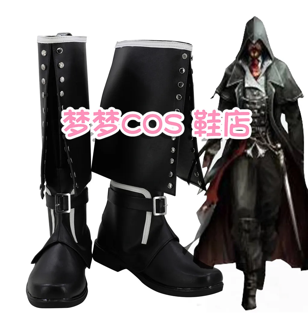 

Game Assassin Syndicate Cosplay Shoes Handmade Faux Leather Boots Halloween Carnival Boots Custom Made