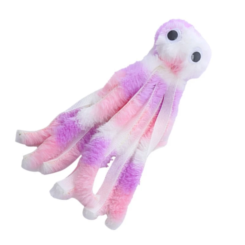 Cartoon Octopus Plush Toy Interactive Teaser Chewing Toy Pet Supplies