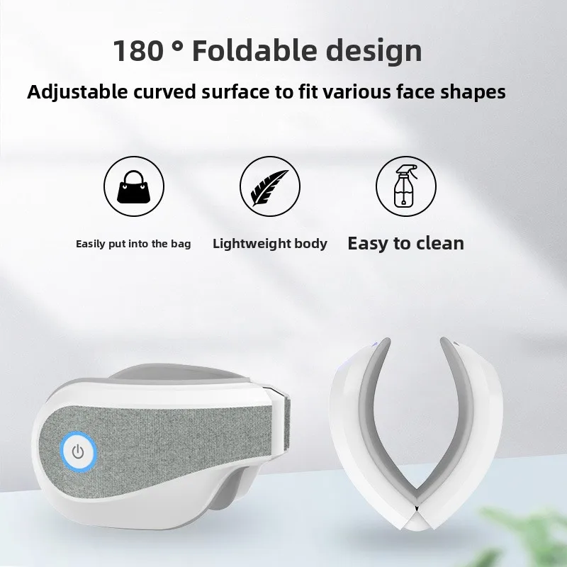 230 Massaggiatore per occhi coperto all'ingrosso con vibrazione della pressione dell'aria Terapia del calore Ricarica intelligente Display della temperatura a LED Riscaldatore PTC