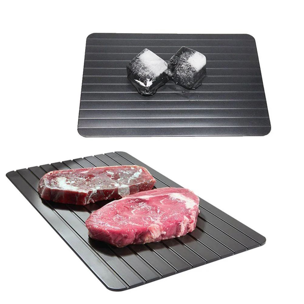 

Aluminum Quick Thawing Plate 23x16.5x0.3cm Defrosting Tray Kitchen Gadget Food Quick Thawing Plate