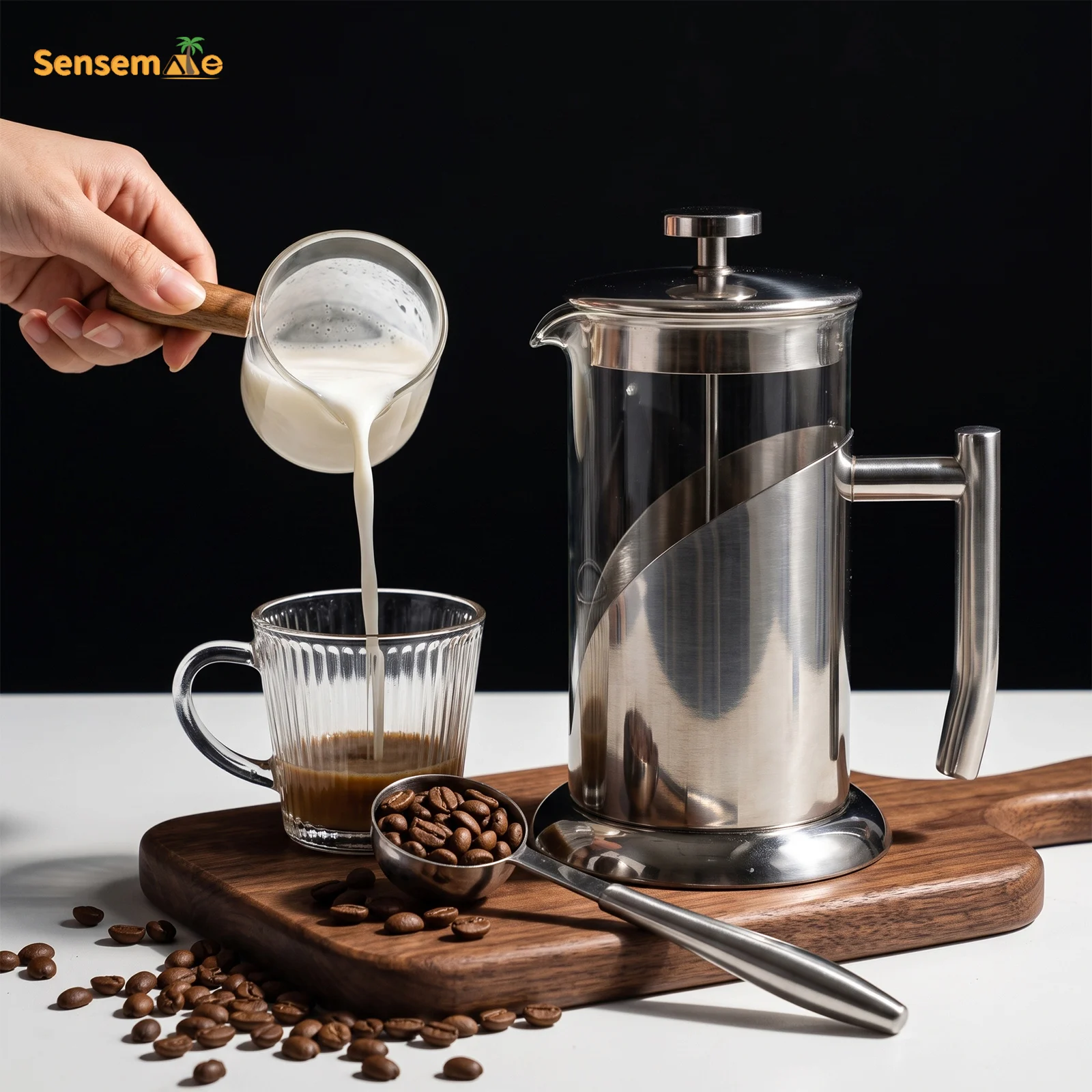 stainless-steel-french-press-1000ml-glass-portable-coffee-maker-plunger-pot-manual-coffee-press-for-tea-cold-brew-camping-travel