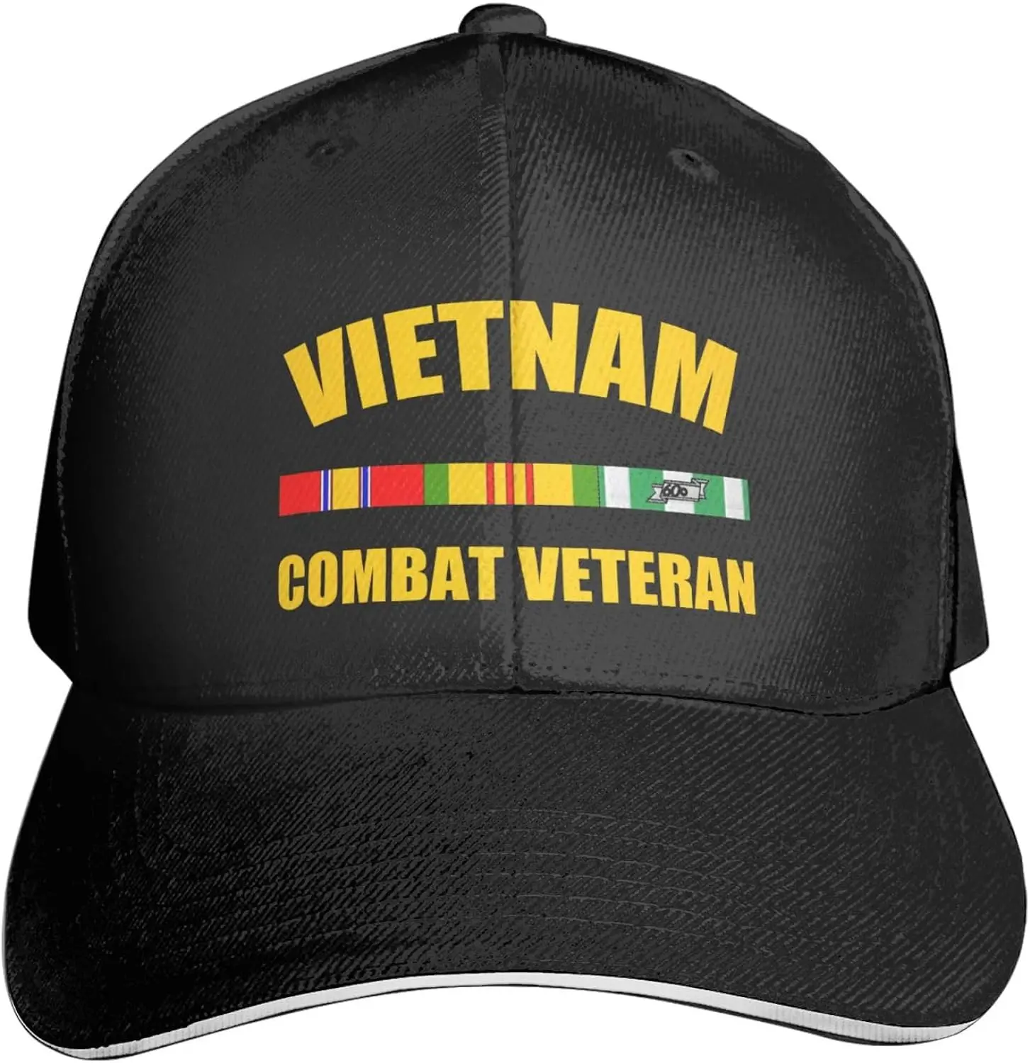 Vietnam-Combat-Veteran Premium Adjustable Baseball Cap for Men and Women - Outdoor Sports, Sun Protection Black