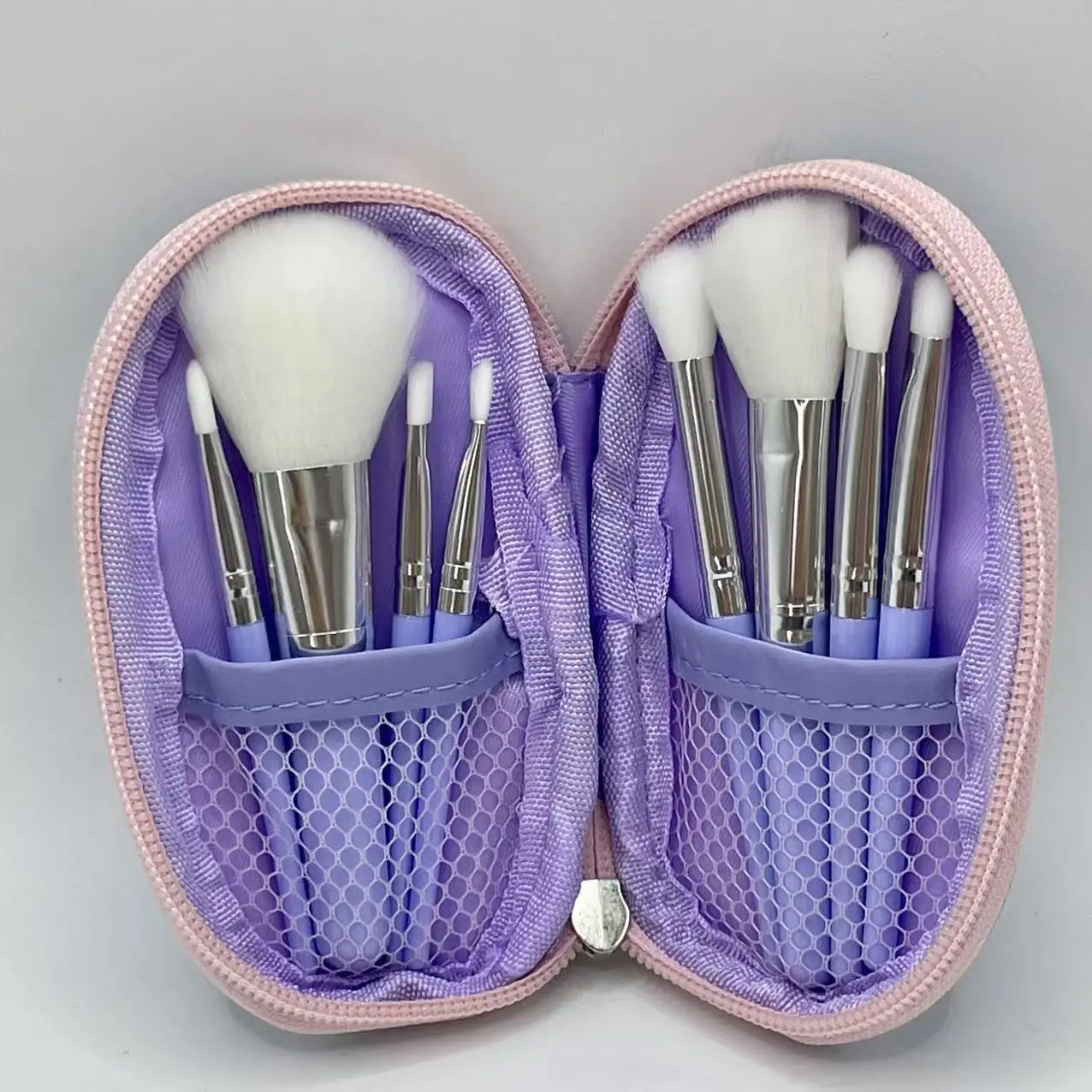 10本入りミニメイクブラシセット、パウダーファンデーション、チーク、アイシャドウ、ノーズコントゥア用化粧ブラシ