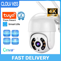4K 5MP Tuya Smart automatic tracking PTZ camera, 4X digital zoom smart home outdoor wireless WIFI camera