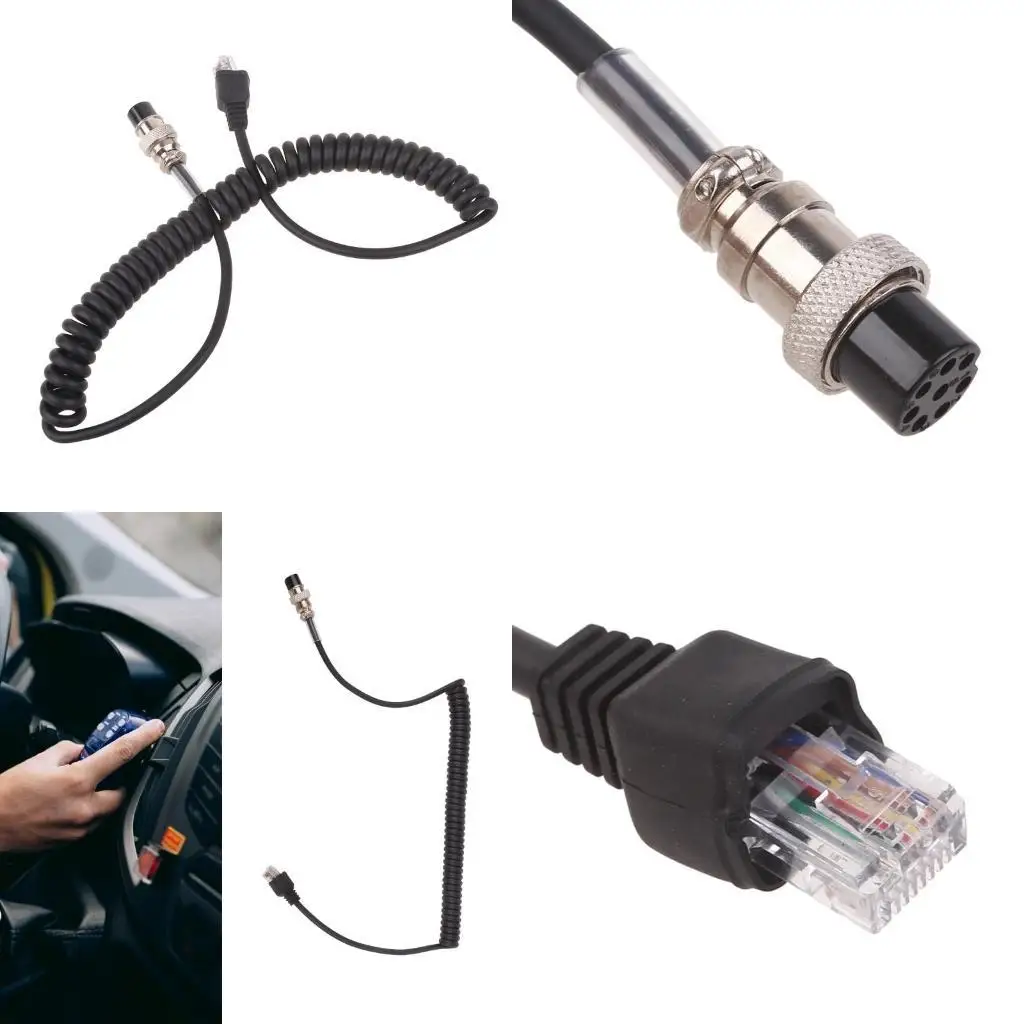 

31BA 8 Pin to RJ45 Wire Speaker Mic Cable for Yaesu FT-847 WalkieTalkie Handheld Mic